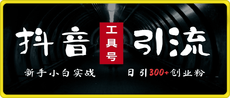 2024最新抖音工具号引流玩法，高效日引300+创业粉，当天变现5k，小白也可成为实战高手