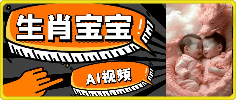 生肖宝宝AI制作视频教程，一条视频播放量可达千万，日入5张【揭秘】