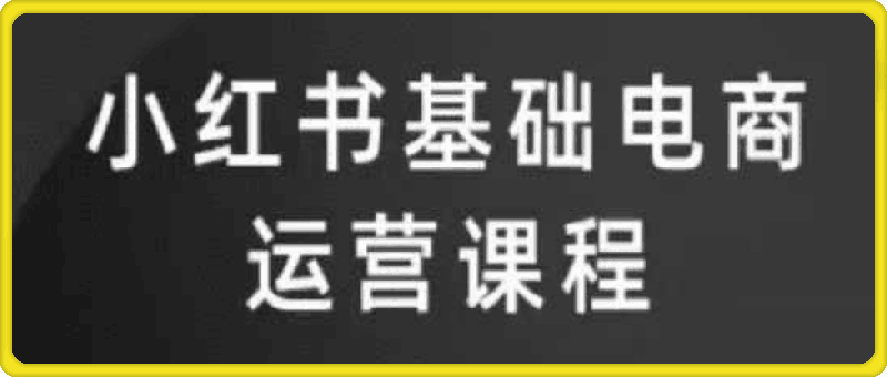 小红书高级电商课程-心心